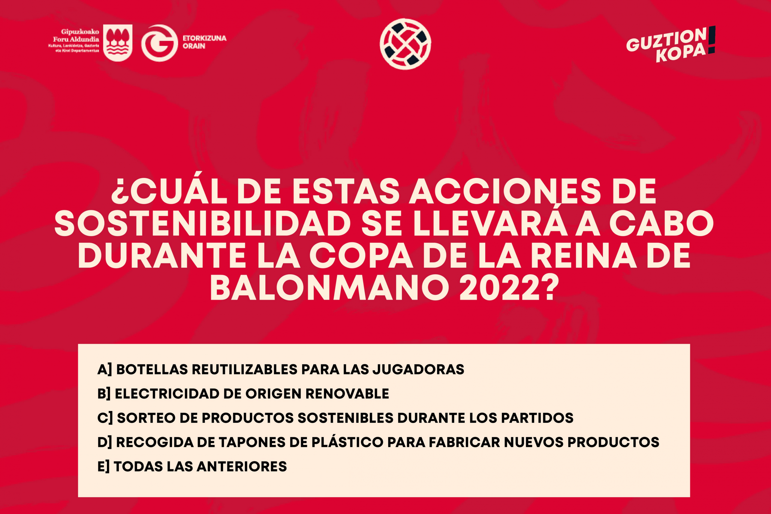 Copa de la reina de balonmano sostenible y neutra en emisiones